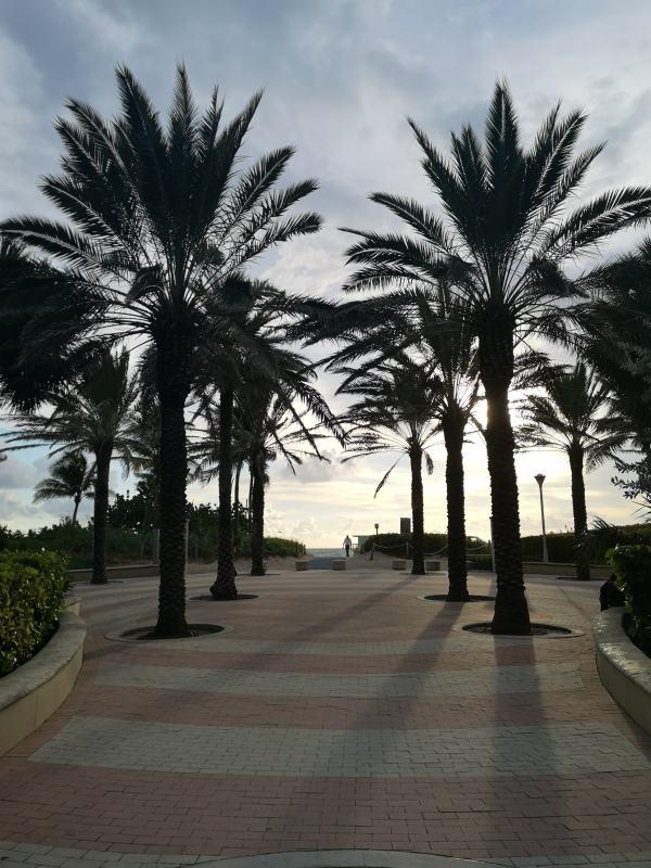 La passeggiata lungo la spiaggia di South Beach