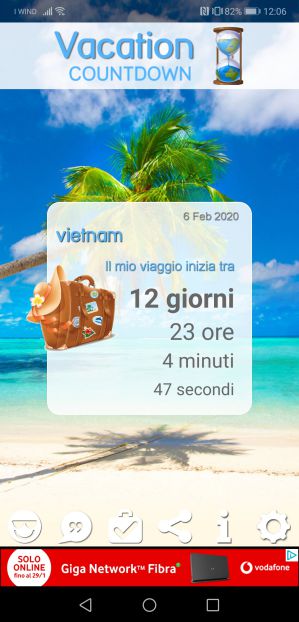 vaction countdown app viaggio