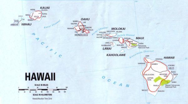 cartina hawaii