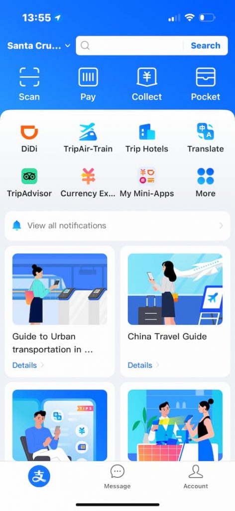 applicazioni viaggio Cina Alipay