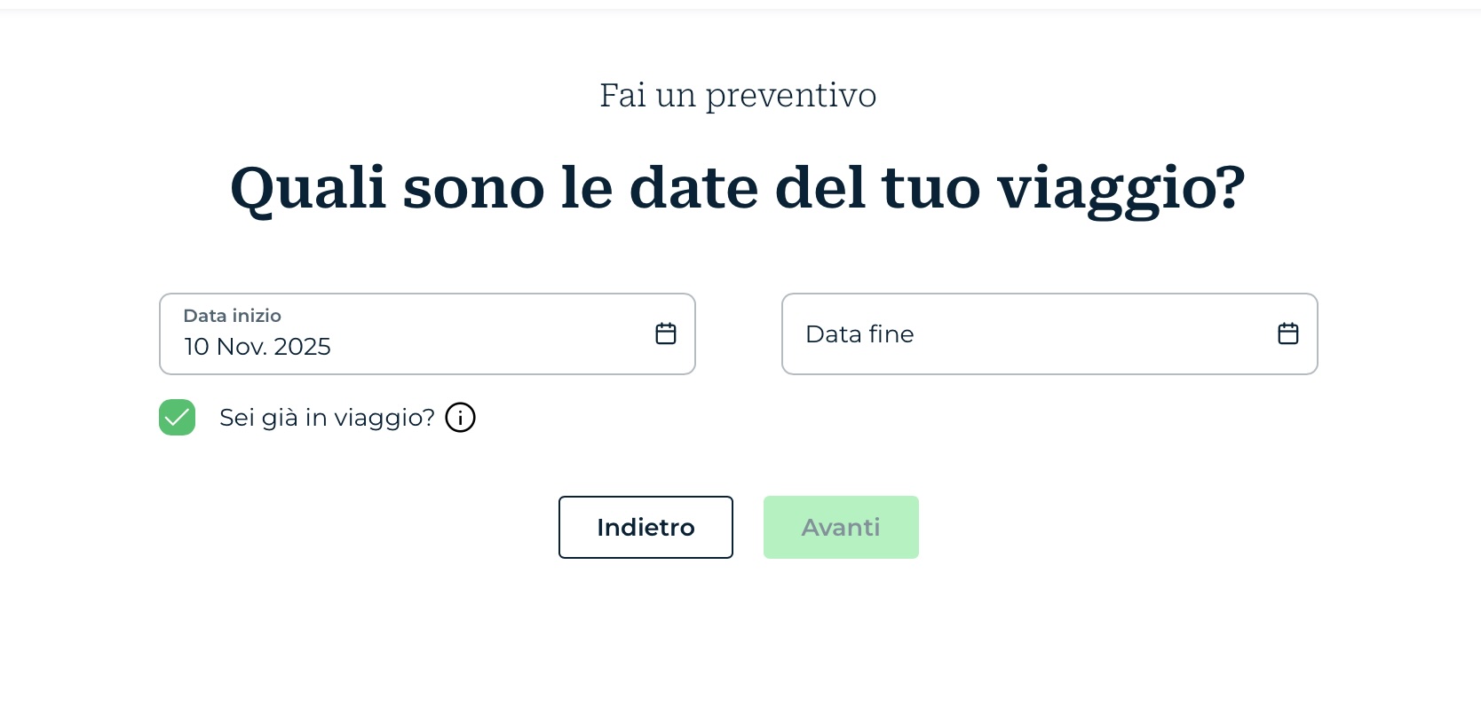 assicurazione heymondo viaggio gia iniziato